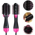 220V Hair Dryer Brush Round Blow Dryer 3 In 1 Straightening Hot Air Brush Anti