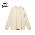 Organic Heavyweight Cotton Hoodie Reflective Camo Crewneck Sweatshirt 310g