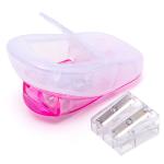 Mouse Cute Shape Double Hole Kids Pencil Sharpener PS Plastic