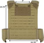 1000D Nylon Cordura Coyote Brown Strength Training Weighted Vest Workout 11x14"