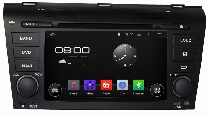 Ouchuangbo Car Radio Multimedia Kit Stereo DVD Player Android 4.4 for Mazda 3 2004-2009 OCB-7003D