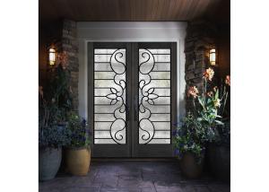 China Custom Spray Coating Wrought Iron Storm Door With Hot Dip Galvanized wholesale