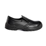 Embossed Cow Leather Upper Steeltoe Men's black PU Outsole Shengjie Action