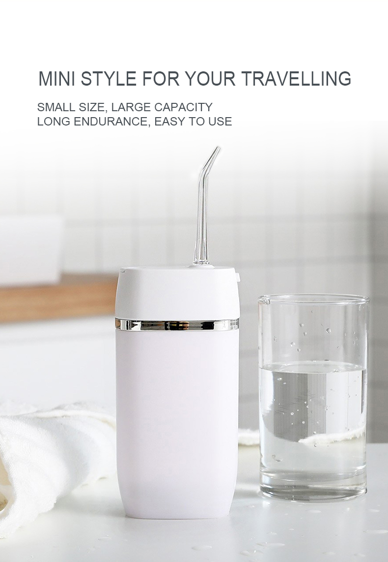 Mini Ipx7 165ml Water Tank Water Flosser Oral Irrigator With 2 Tips