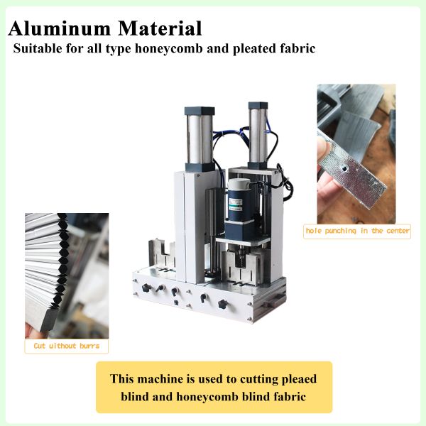 Honey comb/pleated blind fabric cutting and punching machine