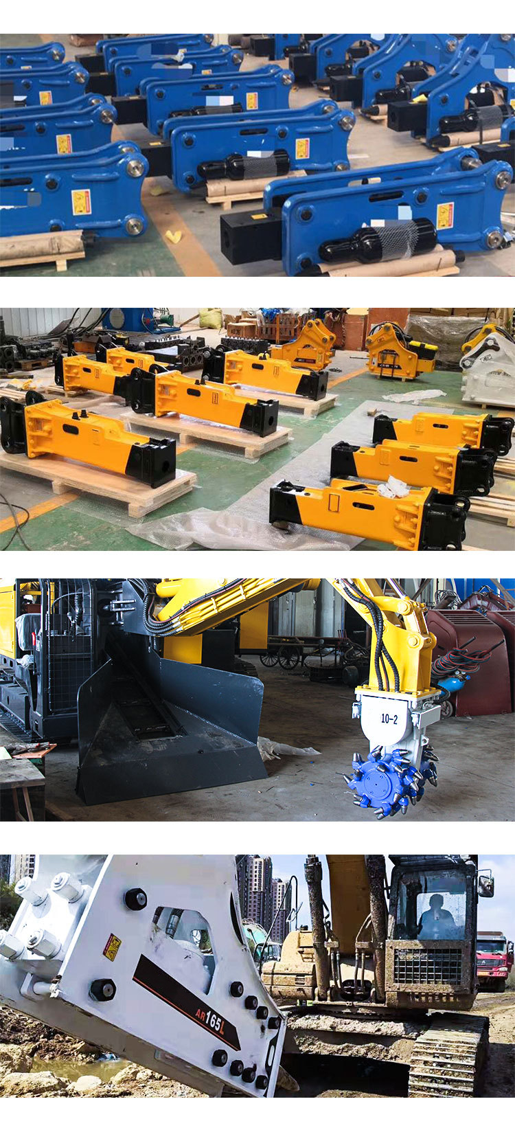 1.2 - 55 ton Excavator Attachments Cement Road Hydraulic Excavator Stone Breaker