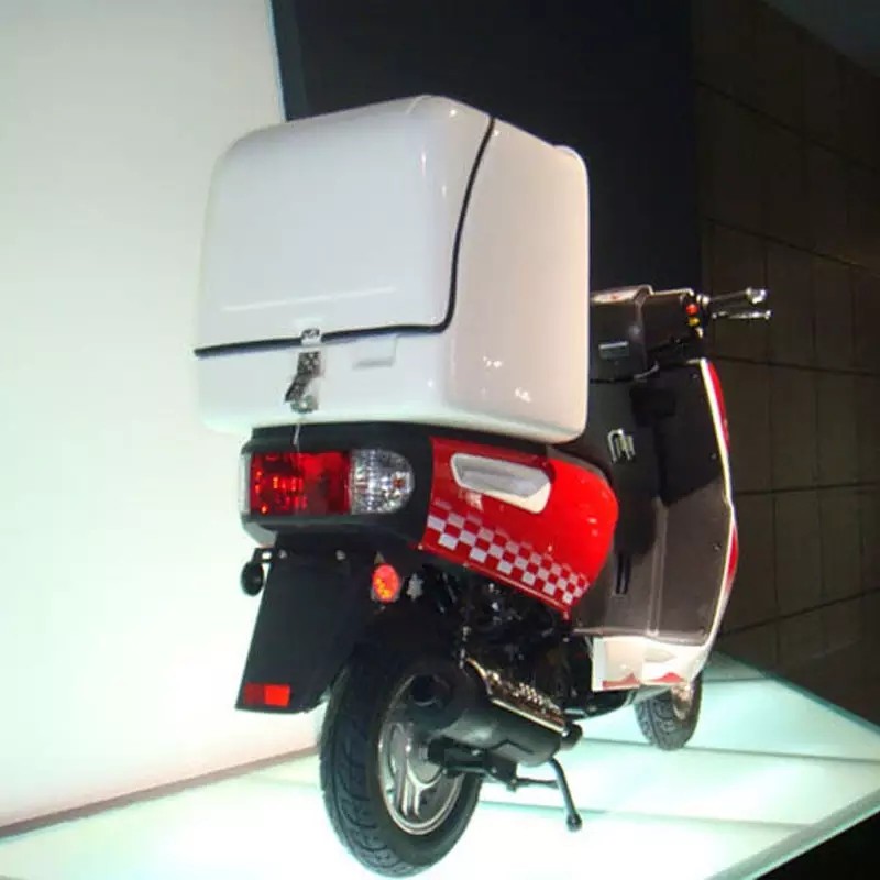 Fiberglass FRP Made in China Ecofriendly Motorcycle Food Delivery Box with LED Light