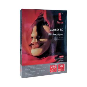 China Premuim Glossy RC Woven Photo Paper Waterproof 260gsm 127*178mm wholesale