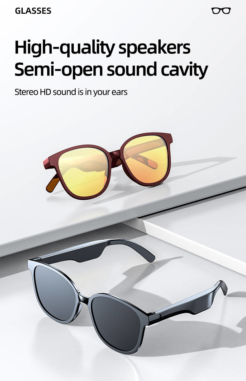 New smart audio glasses IPX5 waterproof Bluetooth music sunglasses