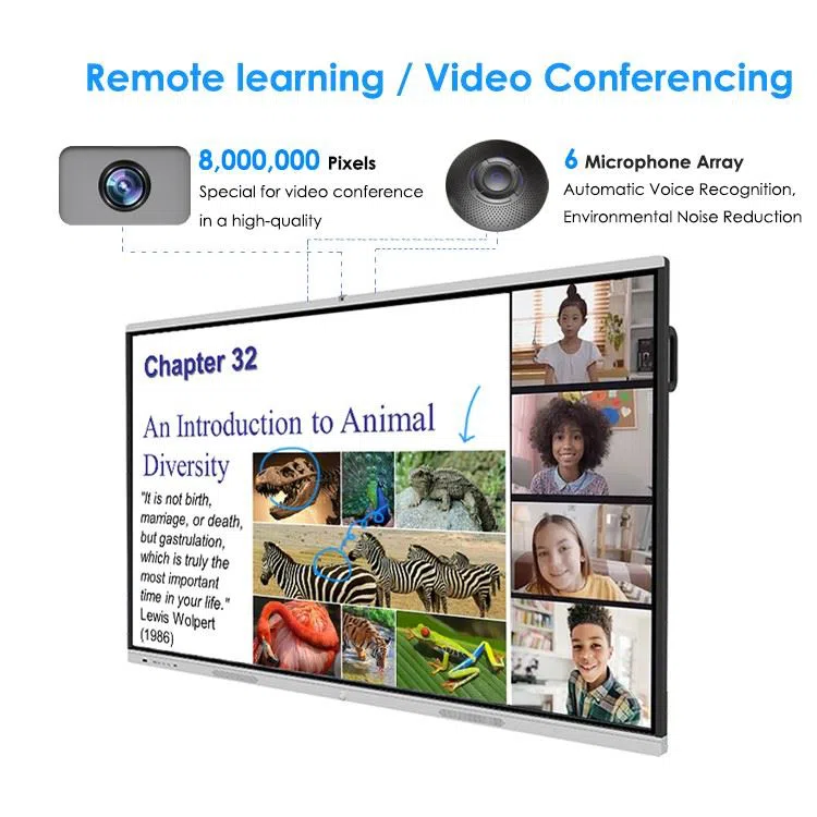 4K Interactive 55 Inch Smart Board For Teaching Production Introduction ODM
