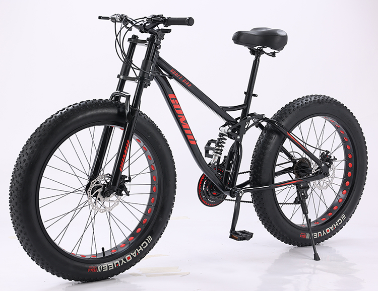 200kg Load Capacity Full Suspension Mountain Cycle Bicycle OEM Customizable Fat Tire Bike for Snow and Mountain Terrain