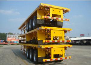 China Commercial Flatbed Trailers For Container Transport With 12 Twist Locks And 12 Tyres 50T wholesale