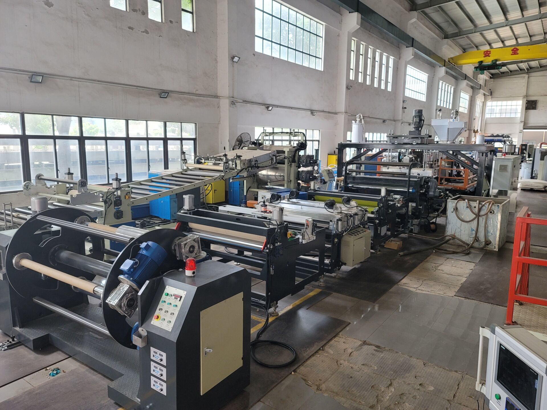 PLC Control PET Sheet Extrusion Machine 10-100rpm Screw Speed