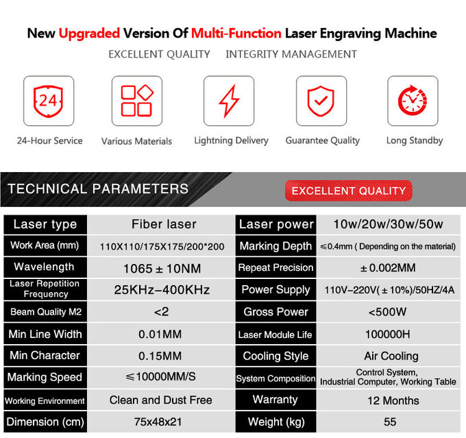 20W desktop mini fiber laser marking machine for bearing,metal parts,jewelry,plastic,bird