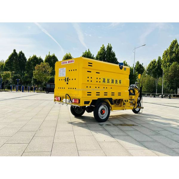 Electric Marble Automatic Road Washing High Pressure Cleaning Truck Water Tricycle Cleaning Car