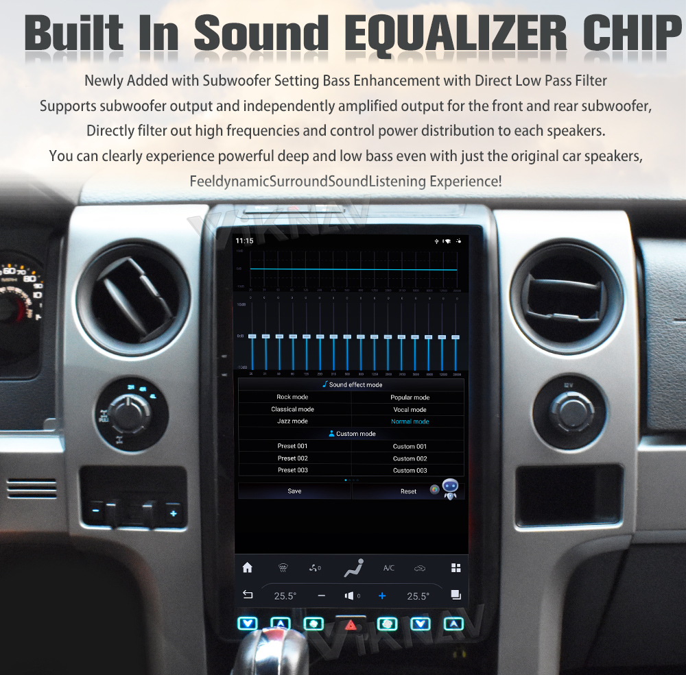 Viknav Car Radio For Ford F150 (2009-2012) 14.4 inch Wireless CarPlay Touch Screen Stereo Head Unit