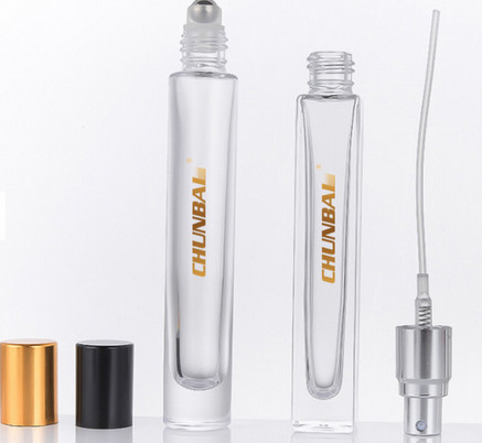 Roll On 10ml Glass Perfume Spray Bottles Atomiser Square Shape