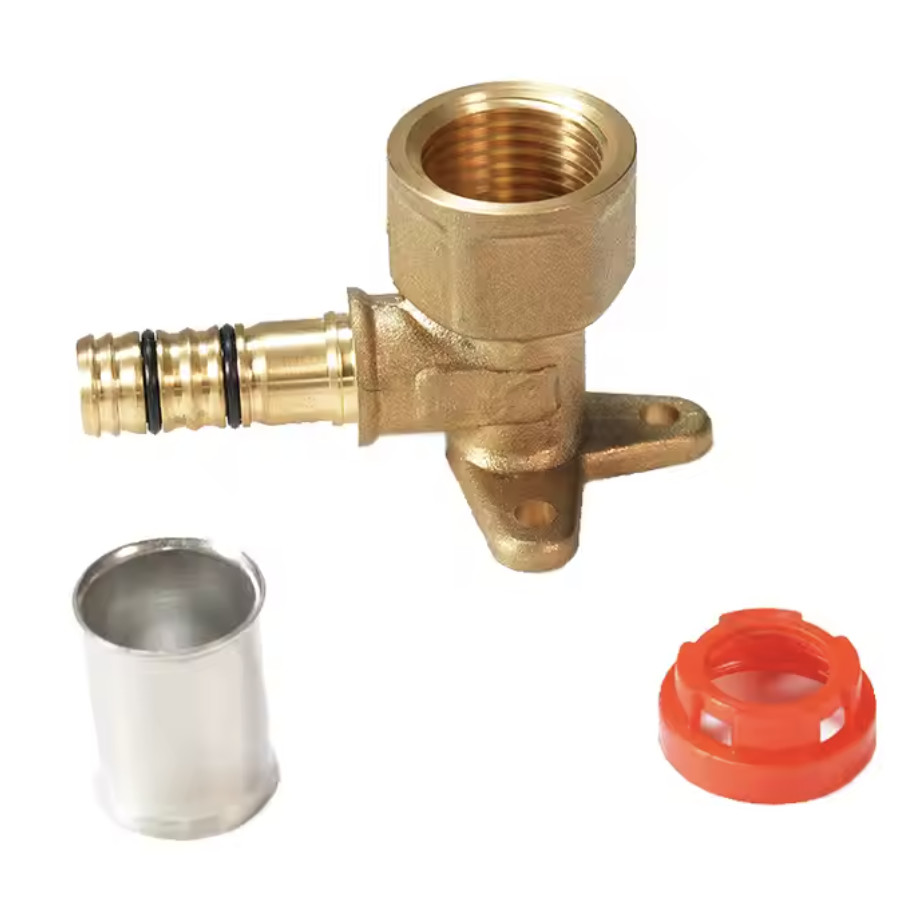 Polished Sand Blasted And Nickel Plated Brass Tee Compression Fitting with seat Hydraulic ring fittings elbow rotary