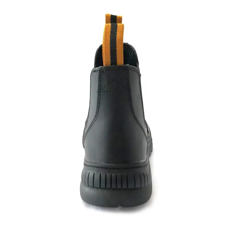 No Lace Chelsea Safety Shoes Unisex Slip On Steel Toe Work Boots For Engineers