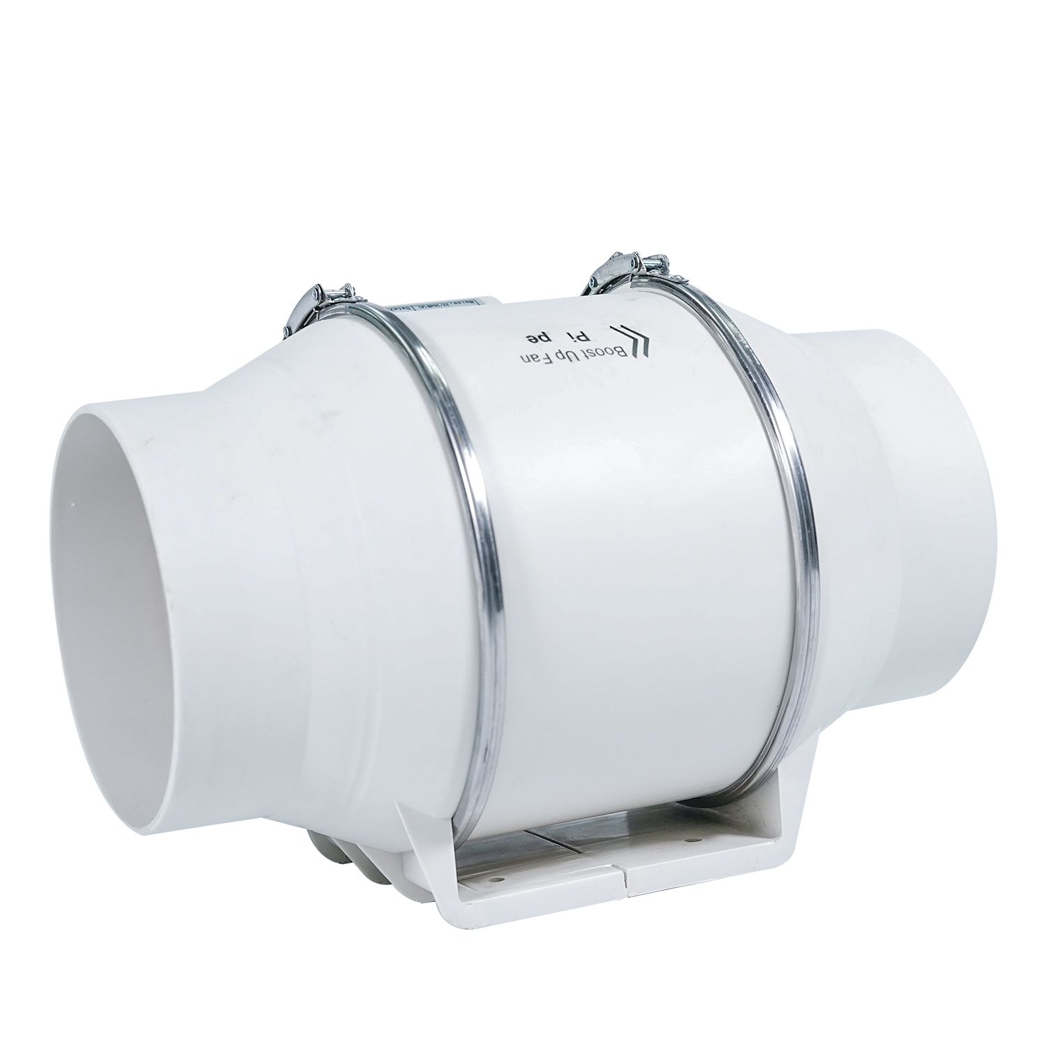 White Mixed-Flow 2 Speed Exhaust Duct Inline Fan 4 inch 5inch 6inch 8inch for Industrial