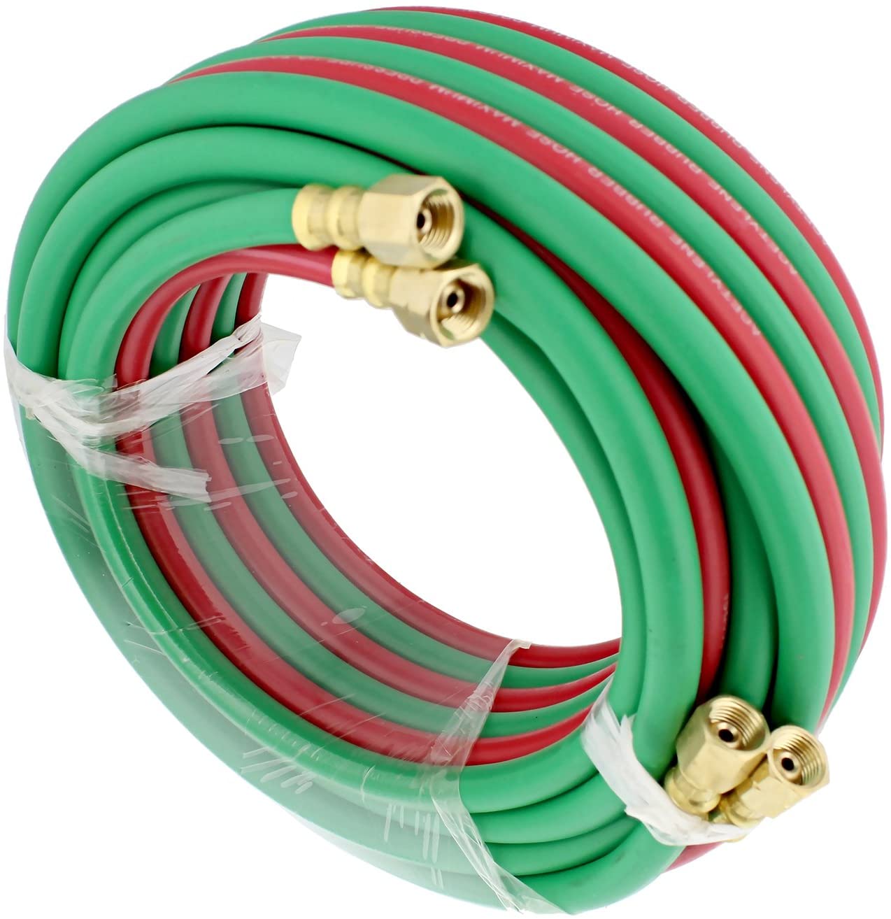 1.63KGS Soft Hose 25ft 1/4" B Fittings 800PSI Oxy Acetylene Twin Type T Grade R Grade Welding Hose