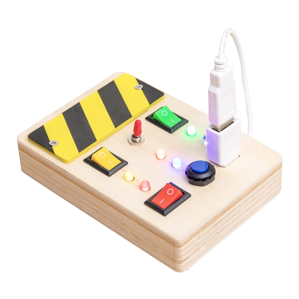 Engaging LED Light Busy Board Ideal for Babies 0-24 Months to Improve Fine Motor Skills