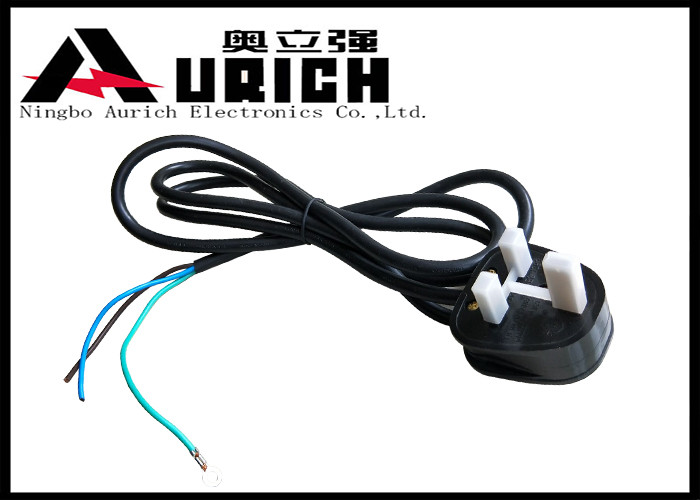 Three Prong BS 1363 UK Power Cord 13A 250V 3 Pin Assembled Plug With Fuse
