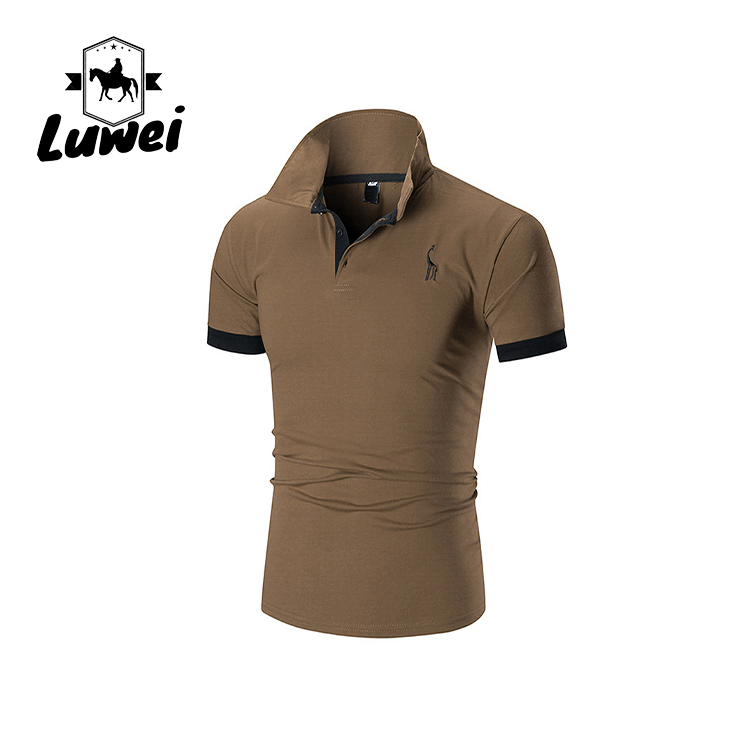 Slim Fit 100 Cotton Polo Shirts Quick Drying Outdoor Short Sleeve