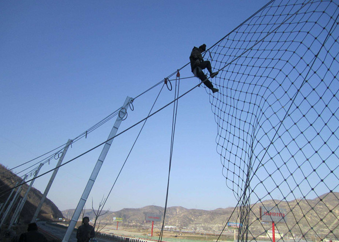 Galvanized Steel Wire Defend Slope Fence Mesh / Protection Wire Mesh Netting For Slope