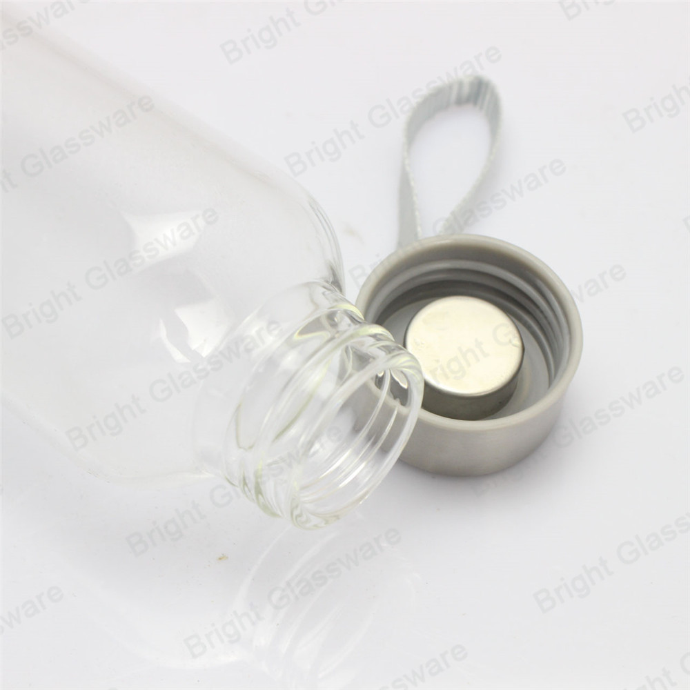500ml 550ml 650ml 750ml High borosilicate glass water bottle with lid