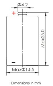 China 1200mAh ER14250 Li Socl2 Non-rechargeable Battery wholesale