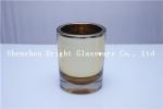 Custom electroplating Glass Candle Holder