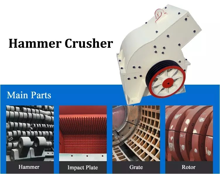 Mining Rock Coal Hammer Mill Crusher Machine Electric Motor