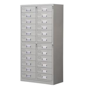 China 24 Drawers Epoxy Powder Finish Metal File Storage Cabinets For Office wholesale