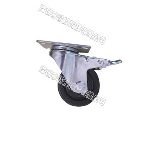 China Anti Static ESD Swivel Caster Wheels Flat Bottom Double Brake wholesale