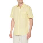 Standard Fit Point Collar 50% Ramie Fabric Shirt Casual Men'S Cotton Short