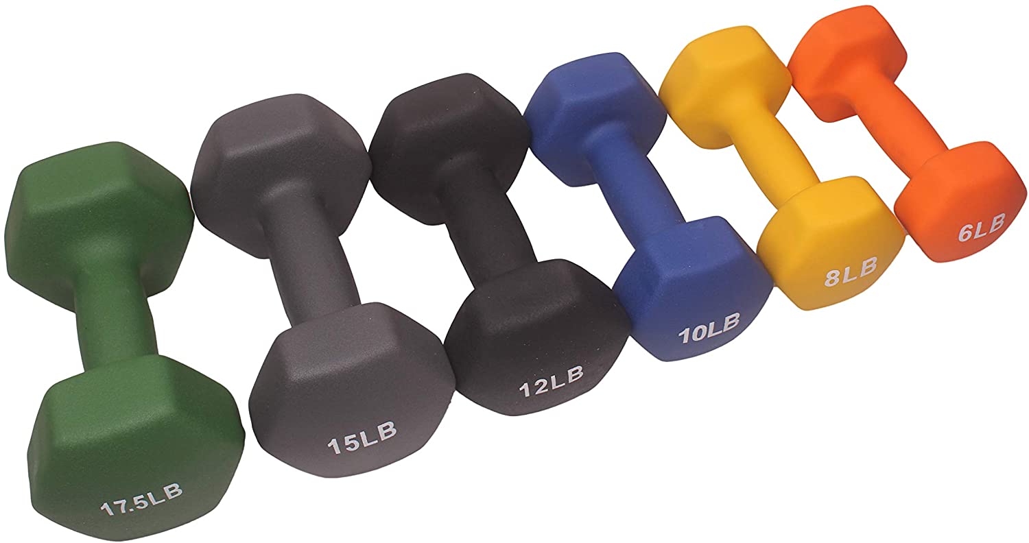 Balance PVC REACH Fitness Neoprene Dumbbell Set With Stand