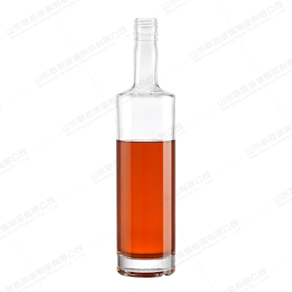 250ml OEM/ODM Acceptable Fancy Glass Bottle Vodka Tequila with Unique Aluminium Gold Cap