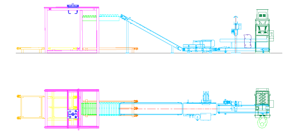 500 To 600 Bags Hourly Animal Feed Bag Palletizing Machine