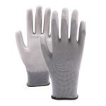 Slip Resistant Gardening Gloves 13 Gauge Polyester PU Coated Hand Gloves For
