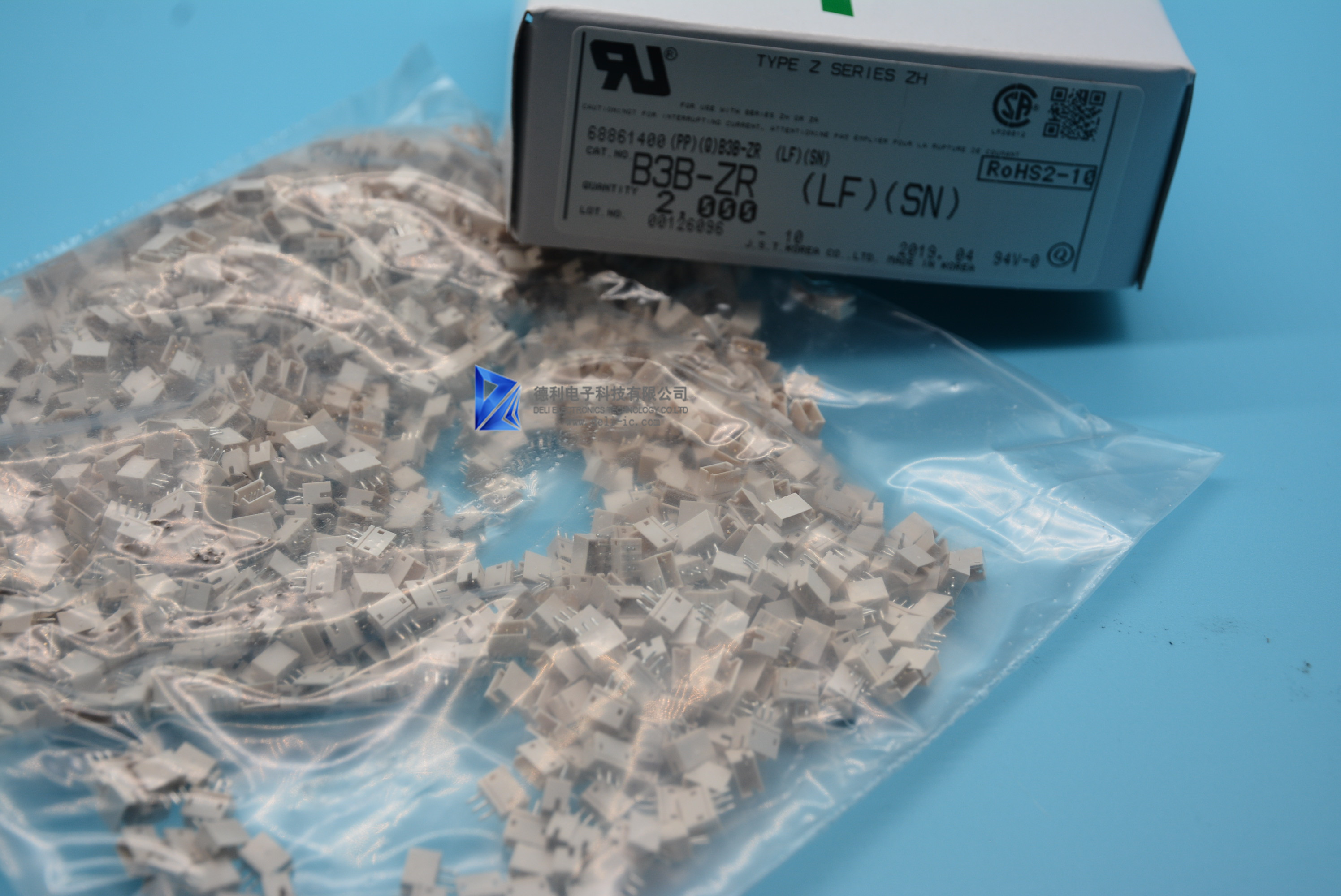 B3B-ZR Pitch 1.5mm 3P Ivory ZH Crimp Wire To Board Connector