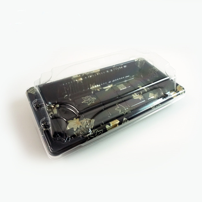 OEM PS Plastic Disposable Sushi Tray With Anti Fog Lid