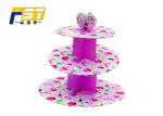 3 Tiers Full Color Printing Cardboard Paper Cupcake Display Stand Easy to