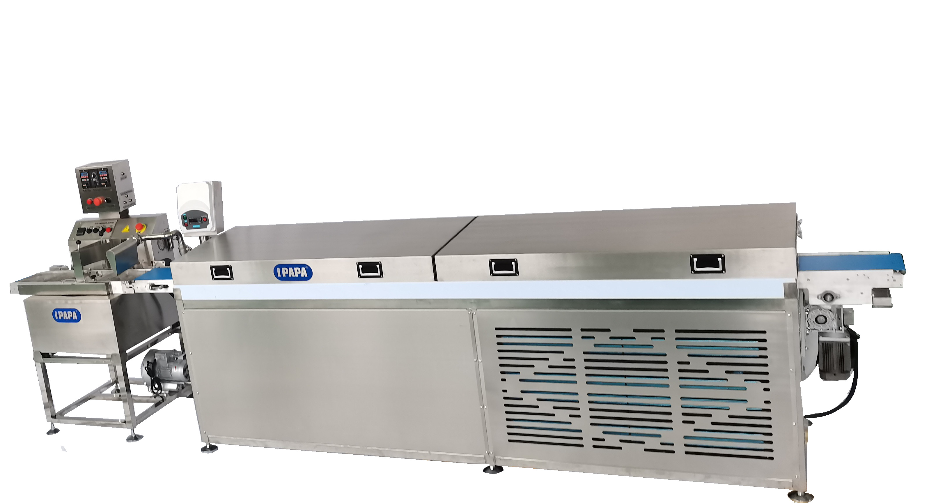 Easy Operation Small Chocolate Enrober Machine For Dry Fruit Chocolate Coating