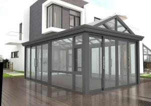 China Modern Aluminum Alloy Sunroom Weatherproof Transparent Glass Wall wholesale