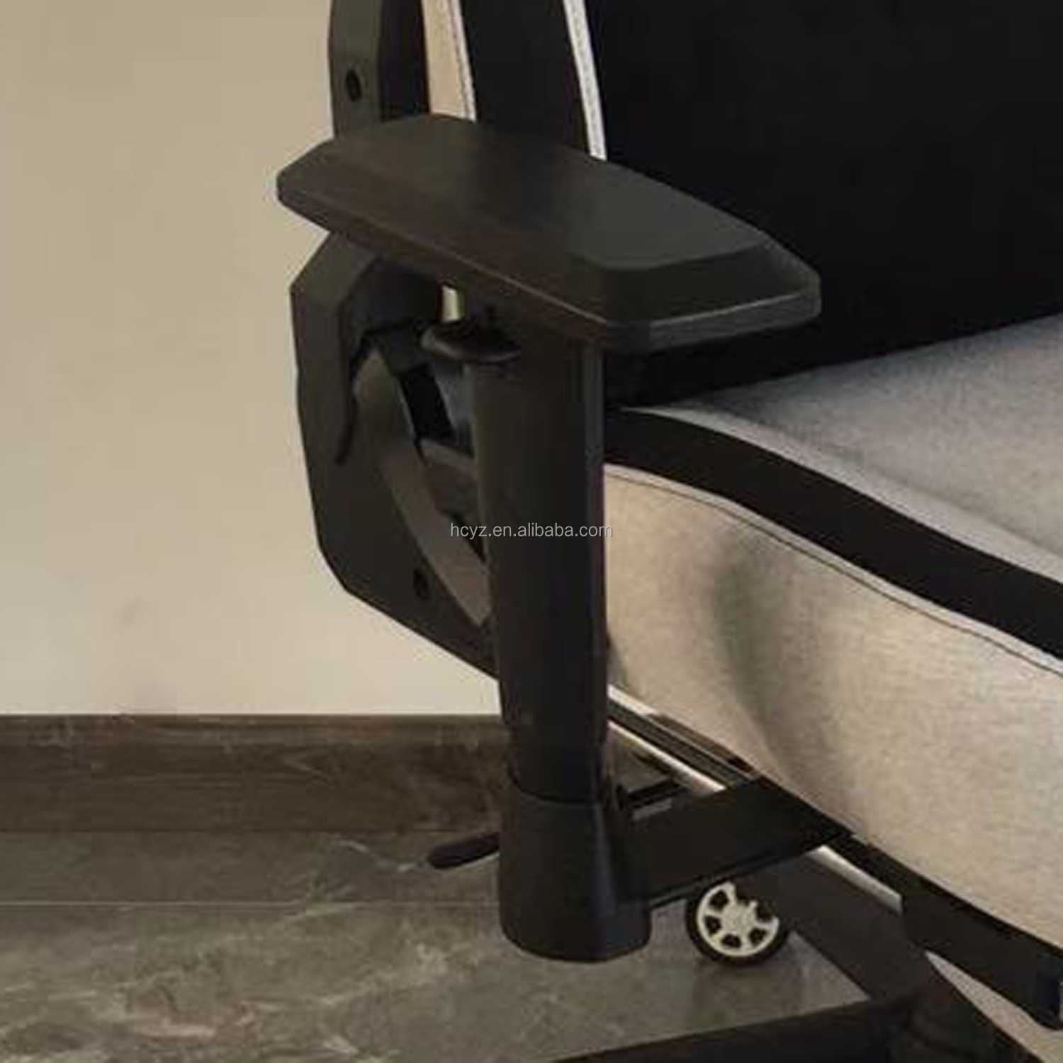 Gaming Chair with Fabric Cover Massage Function and Adjustable Backrest 90-180 degrees