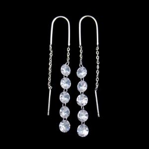 China Fashion Dropping Sterling Silver Stud Earrings Heart Shaped wholesale