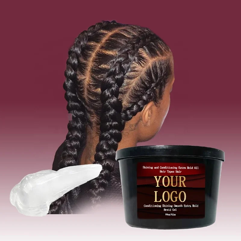 extra hold gel private label loc and twist Custom Logo Lock Gel Conditioning Shining Hair Styling Braiding Locking Gel