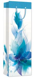 China Flower Pattern Paper Wine Bottle Bags for daily wine selling and shopping wholesale