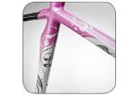 46cm / 49cm Girls Bike Frame , Smooth Welding Carbon Fiber Road Bike Frame
